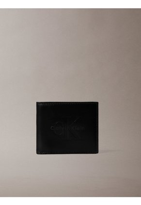 Billetera Negra Bold Plegable Calvin Klein