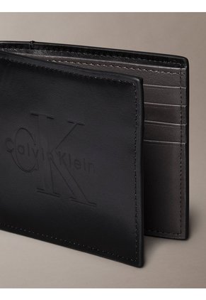 Billetera Negra Bold Plegable Calvin Klein