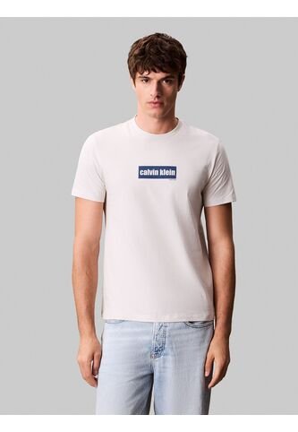 Camiseta Beige Con Box Logo Calvin Klein Calvin Klein