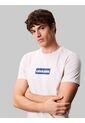 Camiseta Beige Con Box Logo Calvin Klein de Calvin Klein