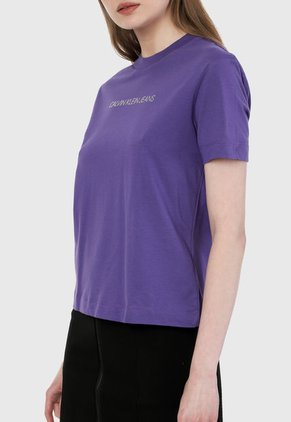 Camiseta Violeta-Blanco Calvin Klein