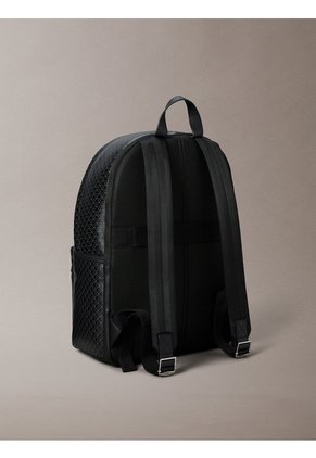 Morral Negro Con Estampado De Emblema Calvin Klein