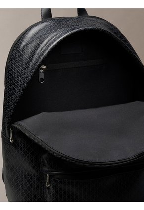 Morral Negro Con Estampado De Emblema Calvin Klein