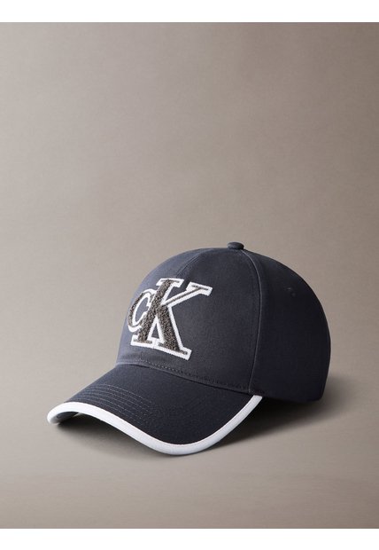 Gorra Azul Con Logo De Felpa Calvin Klein