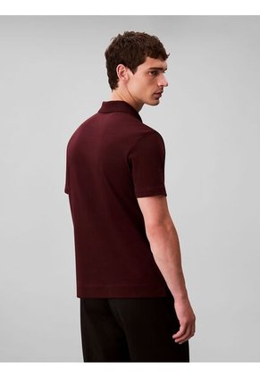 Polo Chocolate De Algodón Interlock Calvin Klein