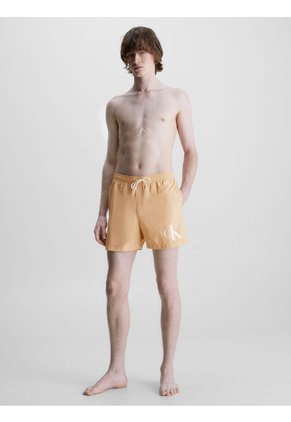 Bermuda Beige De Largo Medio Con Cordón - Ck Monogram Calvin Klein