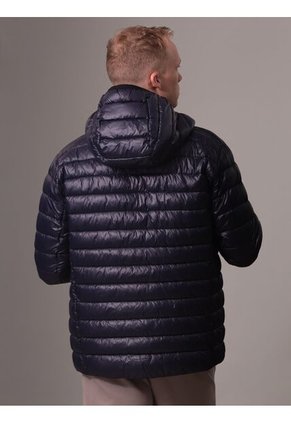 Chaqueta Azul Acolchada Con Capota Calvin Klein