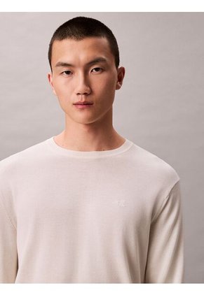 Saco Blanco Tejido Clásico Acanalado De Algodón Supima Calvin Klein