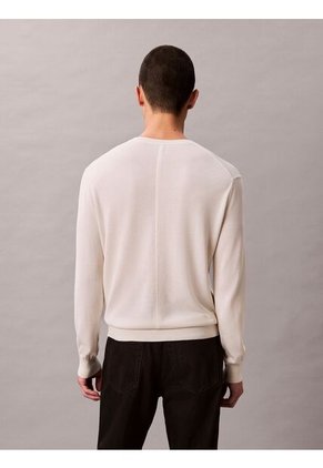 Saco Blanco Tejido Clásico Acanalado De Algodón Supima Calvin Klein