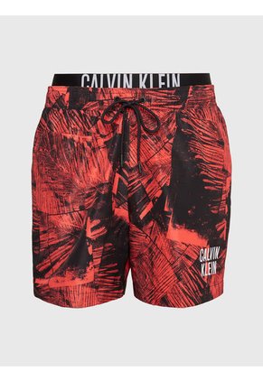 Bermuda De Baño Roja Con Cinturilla Doble - Intense Power Calvin Klein