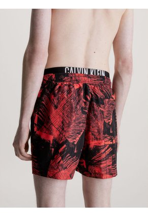Bermuda De Baño Roja Con Cinturilla Doble - Intense Power Calvin Klein