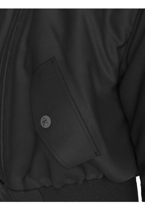 Chaqueta Negra Bomber Holgada De Satén Calvin Klein