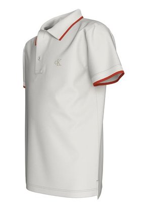 Polo Beige Con Detalle En Bordes Para Niño Calvin Klein
