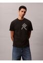 Camiseta Negra Con Logotipo Apilado Calvin Klein de Calvin Klein