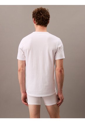 Camiseta Blanca De Dormir Con Logotipo Bordado Calvin Klein