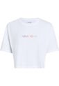 Camiseta Blanca De Pijama Boxy Cropped - Pride Calvin Klein de Calvin Klein