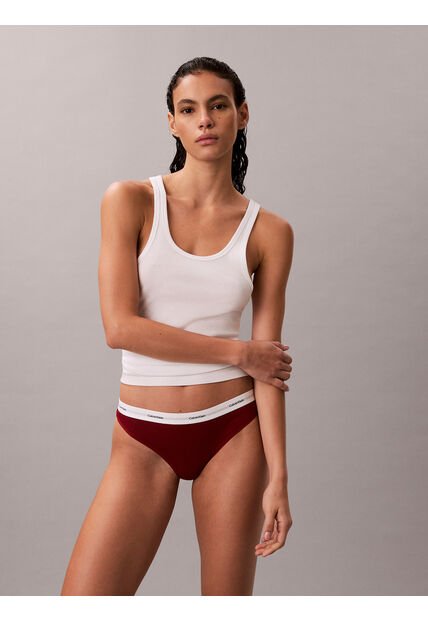 Tanga Roja - Cotton Stretch Rib Calvin Klein