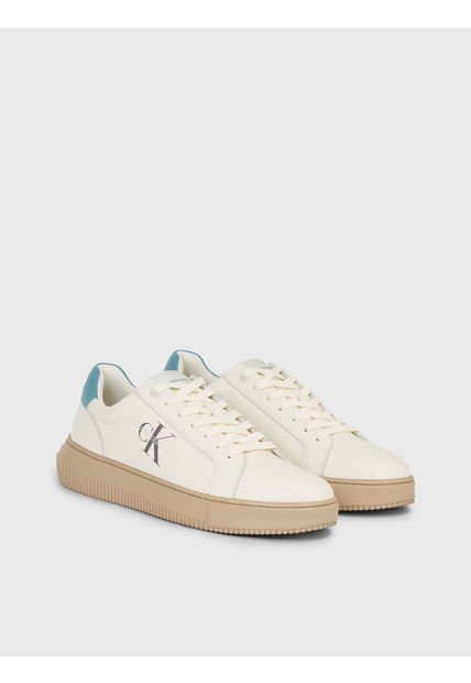 Tenis Beige Con Logo Para Hombre Calvin Klein