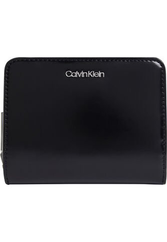 Billetera Negra Mediana Con Cremallera Alrededor Calvin Klein Calvin Klein