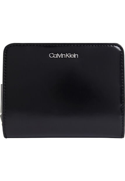 Billetera Negra Mediana Con Cremallera Alrededor Calvin Klein