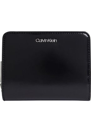 Billetera Negra Mediana Con Cremallera Alrededor Calvin Klein