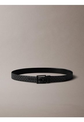Cinturón Negro Reversible Con Logo Emblemático Calvin Klein