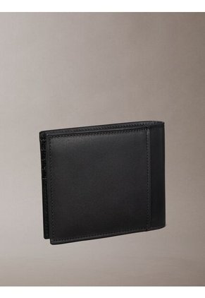 Billetera Negra Plegable Plaque EW Calvin Klein