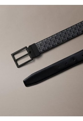 Cinturón Negro Reversible Con Logo Emblemático Calvin Klein