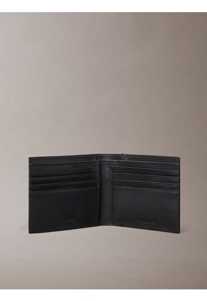 Billetera Negra Plegable Plaque EW Calvin Klein