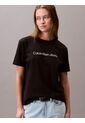 Camiseta Negra Clásica Con Logo Estampado Calvin Klein de Calvin Klein