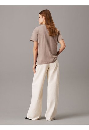 Camiseta Gris Con Logo Nano Calvin Klein