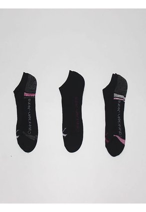 Paquete De 3 Pares De Medias Con Logo Y Diseño Mujer Negro