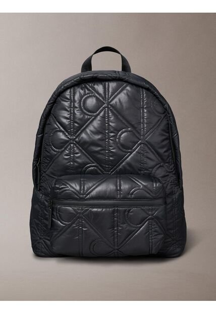 Morral Negro Acolchado Con Logo Monograma Calvin Klein