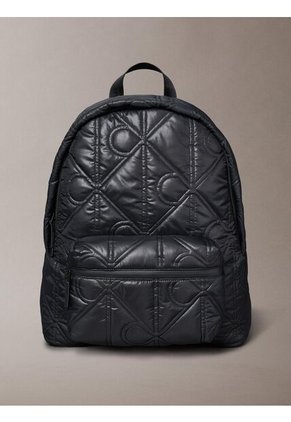 Morral Negro Acolchado Con Logo Monograma Calvin Klein
