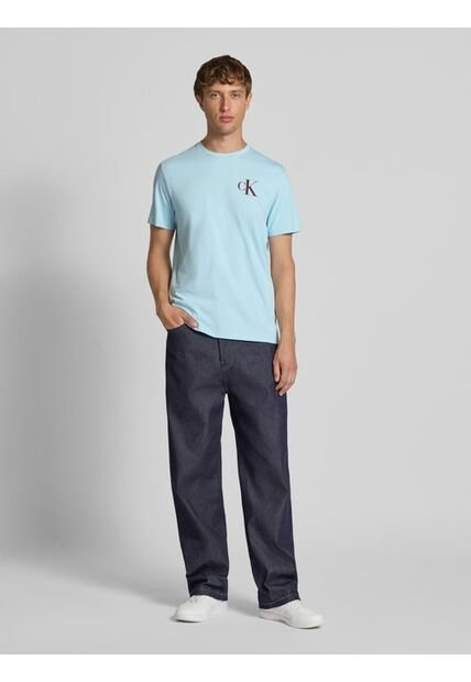 Camiseta Azul Cielo Con Monograma 30s Calvin Klein