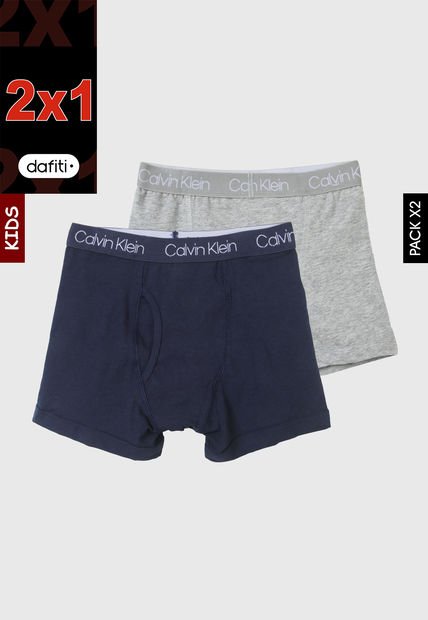 Bóxer x2 Negro-Gris Calvin Klein