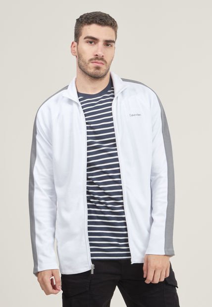 Chaqueta Blanco-Gris Calvin Klein
