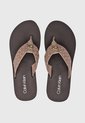 Sandalias Flip Flop Calvin Klein Caluha Café de Calvin Klein