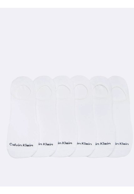 Pack Blanco De 6 Medias Basic Liner Calvin Klein