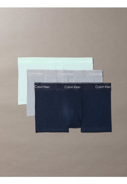 Pack Multicolor De 3 Boxers Ajustados De Talle Bajo - Icon Cotton Stretch Calvin Klein