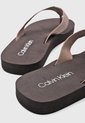 Sandalias Flip Flop Calvin Klein Caluha Café de Calvin Klein