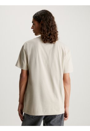 Camiseta Blanca Con Monograma Calvin Klein