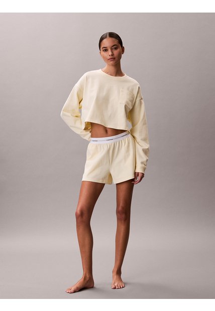 Pantalonetas Amarillo De Estar Por Casa Con Logo Calvin Klein
