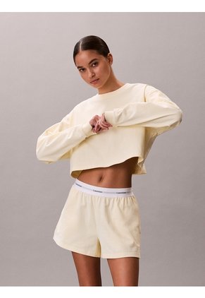 Pantalonetas Amarillo De Estar Por Casa Con Logo Calvin Klein