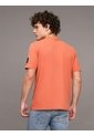 Camiseta Naranja De Algodón Con Insignia Calvin Klein de Calvin Klein