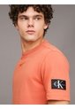 Camiseta Naranja De Algodón Con Insignia Calvin Klein de Calvin Klein