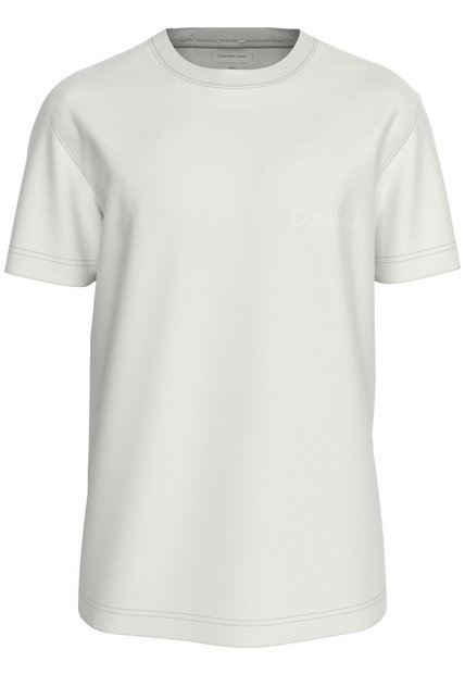 Camiseta Blanca Con Logo Tonal Calvin Klein