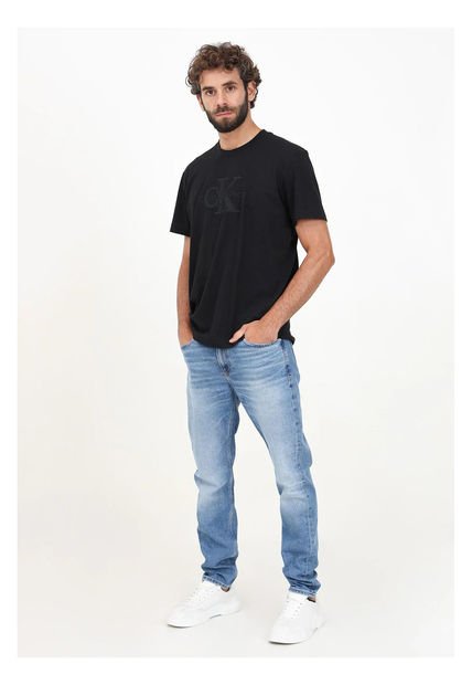 Jeans Azul Slim Taper Con Efecto Desteñido Calvin Klein