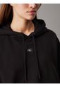 Buzo Negro Boxy Con Capota De Felpa De Algodón Calvin Klein de Calvin Klein