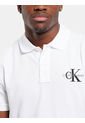 Polo Blanco Con Monograma Calvin Klein de Calvin Klein